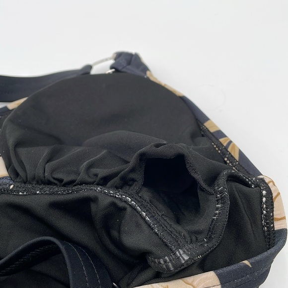 CUPSHE Floral Black Tankini Swimsuit V Neck Adjustable Strap Mid Rise - Picture 9 of 16